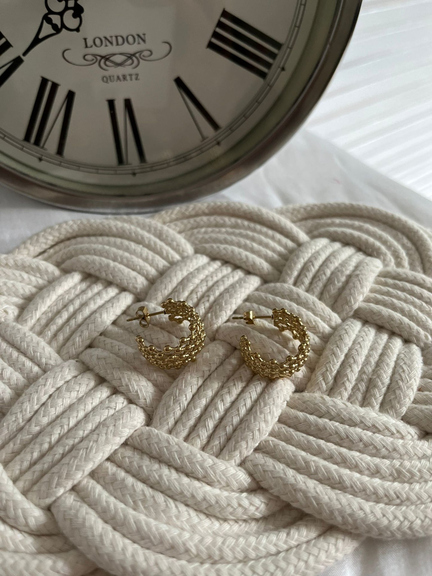 Honeycomb Huggies Earrings