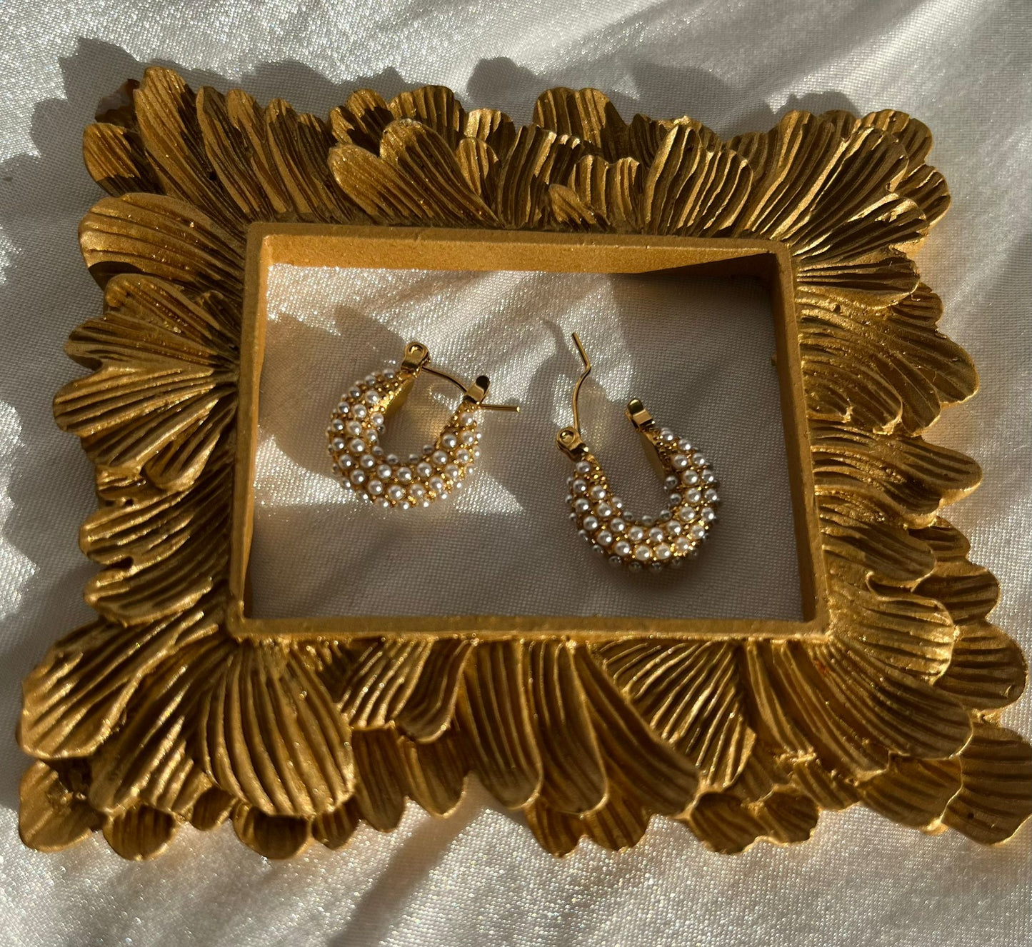 Pearl Huggies Earrings
