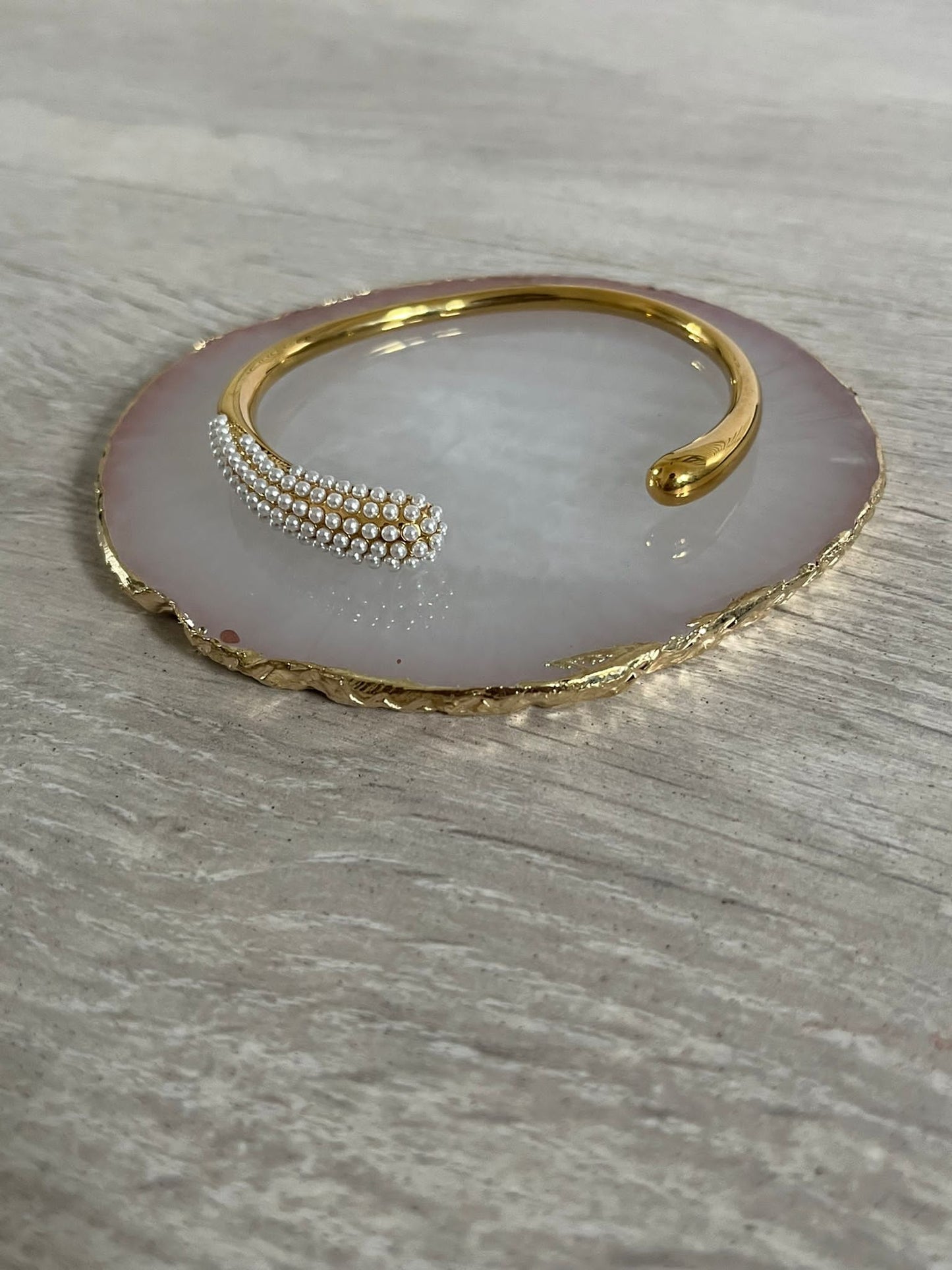 Pearl Open Cuff Bangle