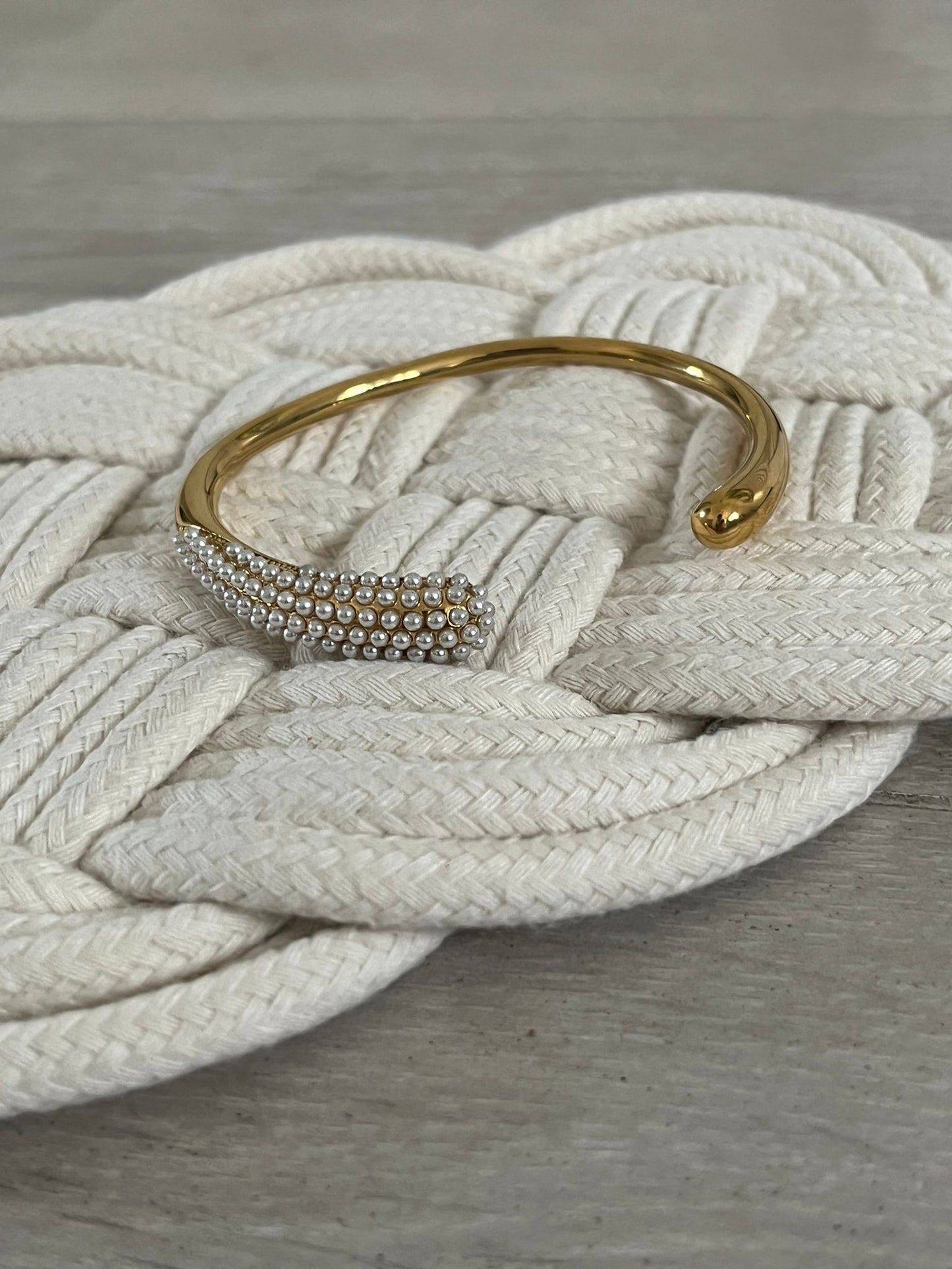 Pearl Open Cuff Bangle