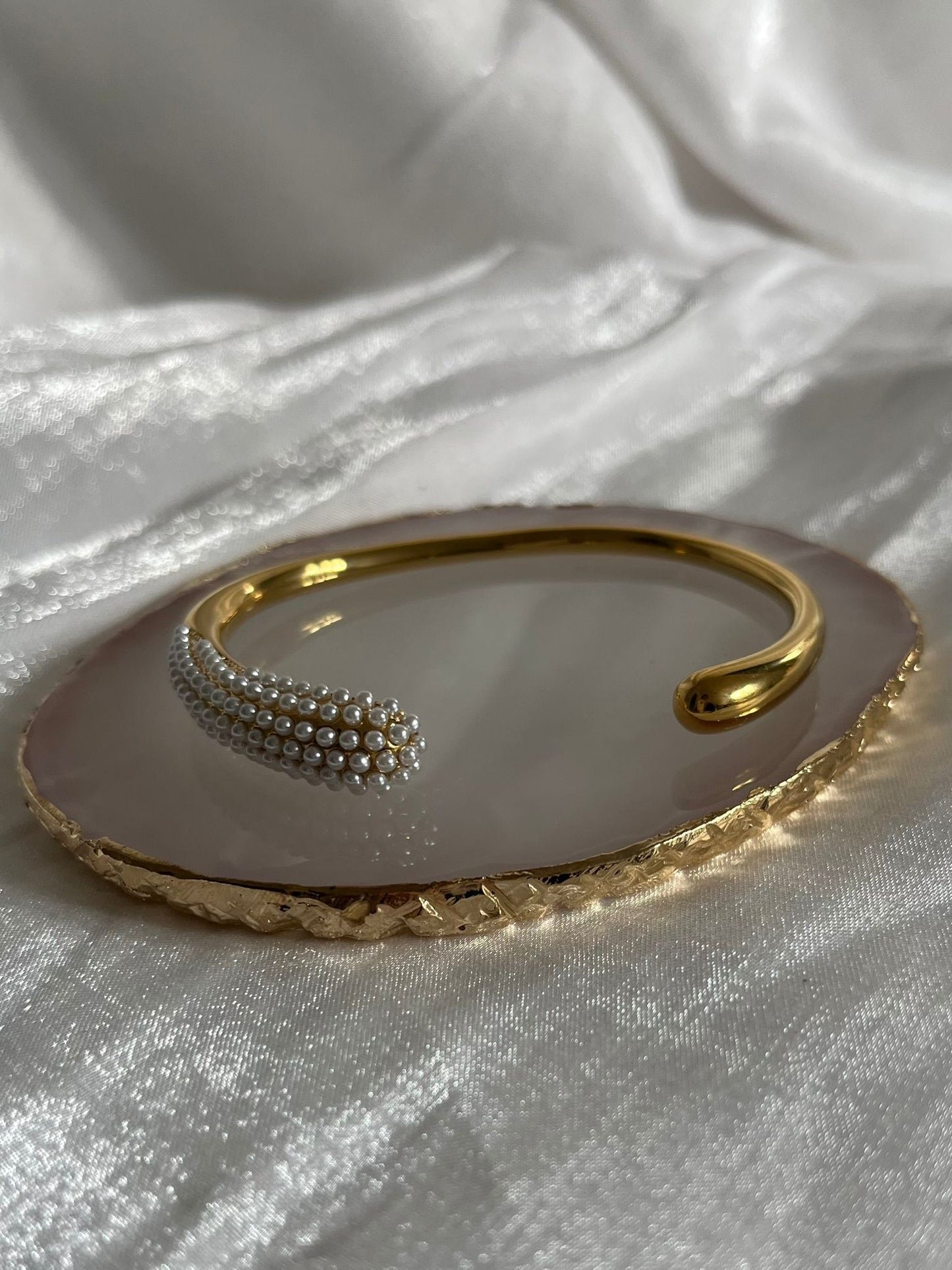 Pearl Open Cuff Bangle