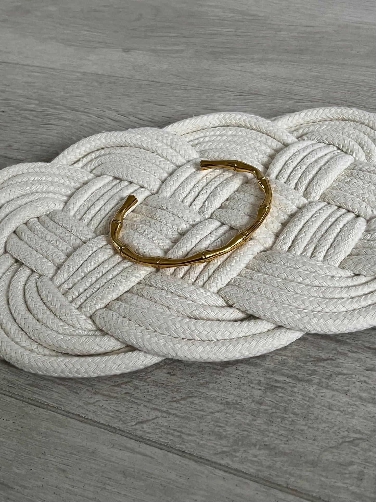 Bamboo Open Cuff Bangle