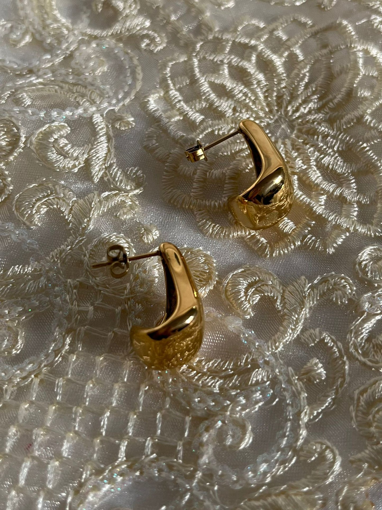 Liquid Metal Drop earrings