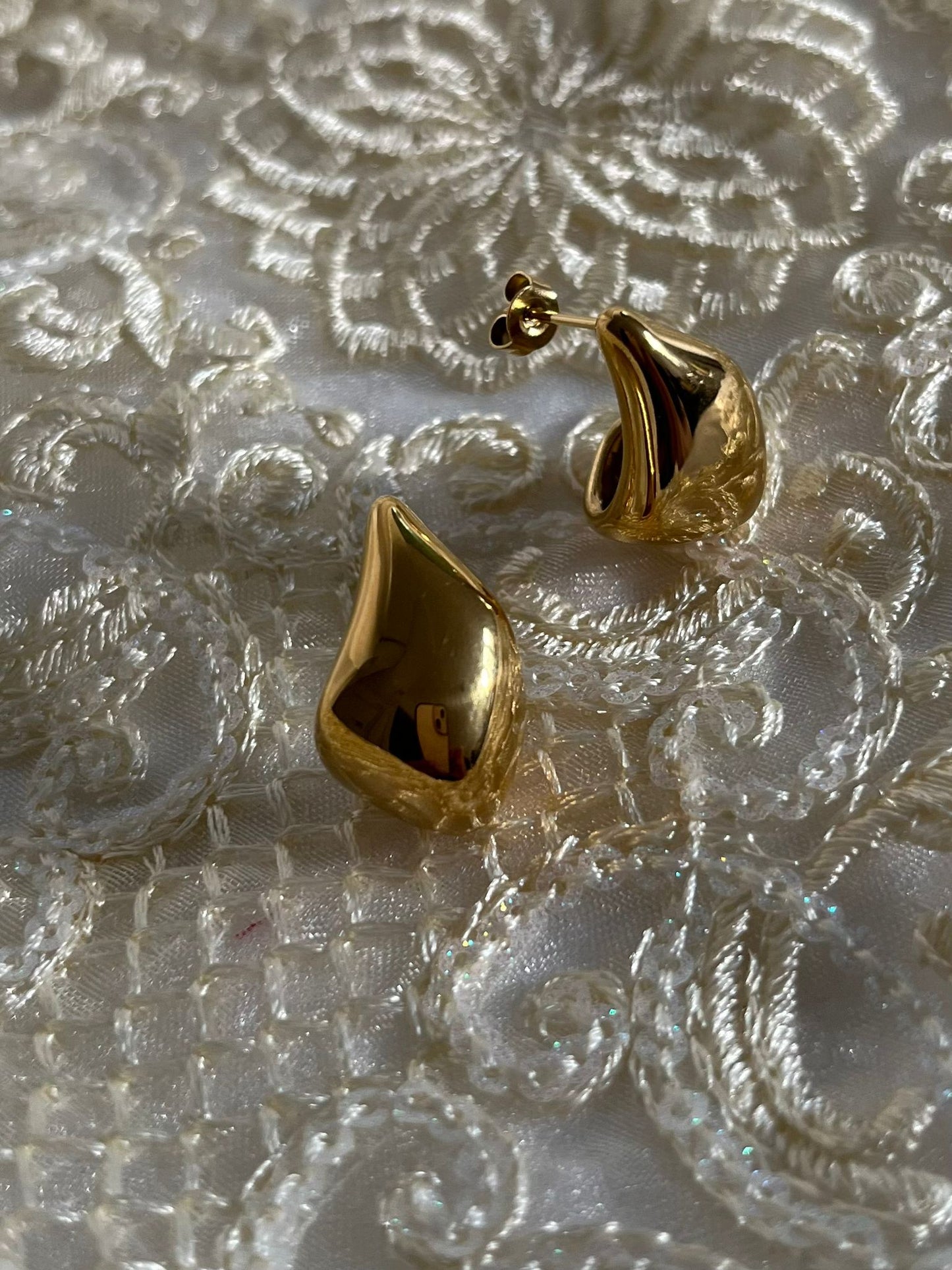 Liquid Metal Drop earrings
